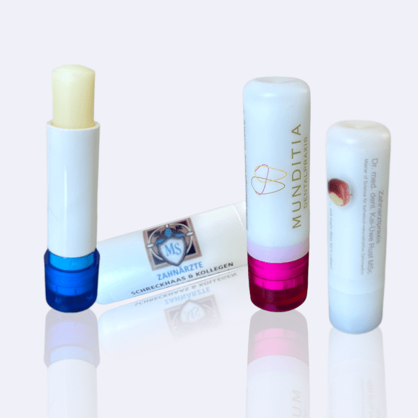 Lippenpflegestift-Lippenstift-Labello-Zahnarzt-Zahnarztpraxis-bedruckt-vierfarbig-zahnpromo