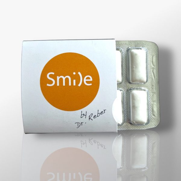 Zahnpflegekaugummi-6er-Blister-zuckerfrei-bedruckt-Zahnarzt-Zahnarztpraxis-Produktbild_2